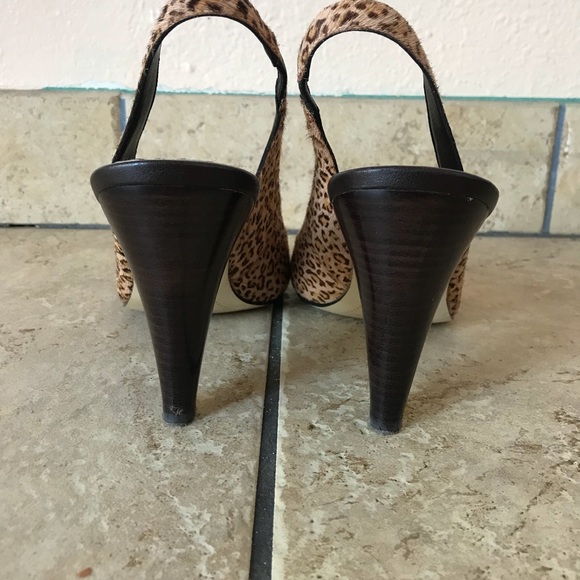 Franco Sarto Leopard Slingback Pump Sz 7M - Picture 4 of 8